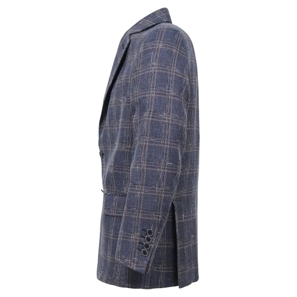 Sartoria Italiana - Giacca blu microfantasia drop 4 per uomo | ser 271 4c 2