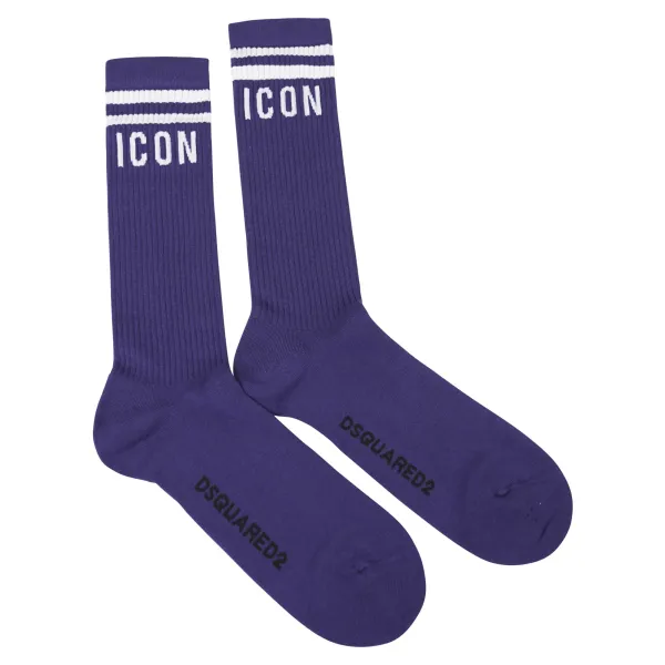 Dsquared2 - Calzini viola con logo icon per uomo | dfv142370 viola
