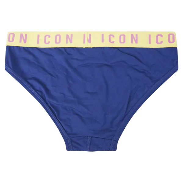 Dsquared2 - Slip azzurro con elastico logato giallo per uomo | d9l614190 azzurro 2