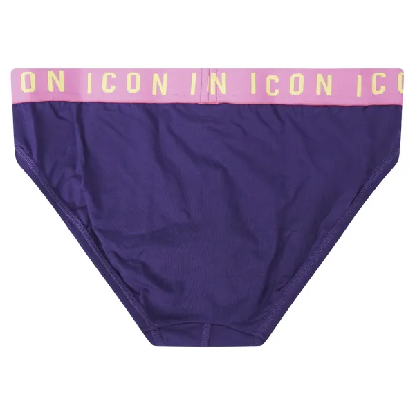 Dsquared2 - Slip viola con elastico logato rosa per uomo | d9l614190 viola 2