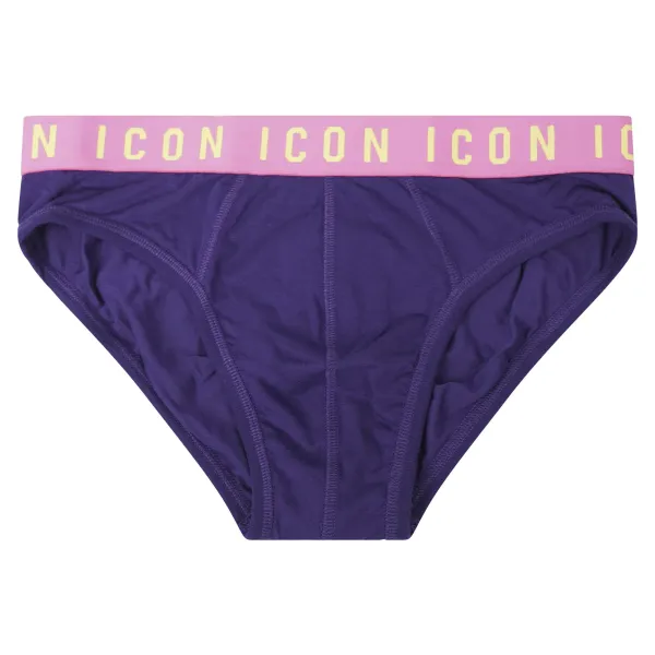 Dsquared2 - Slip viola con elastico logato rosa per uomo | d9l614190 viola