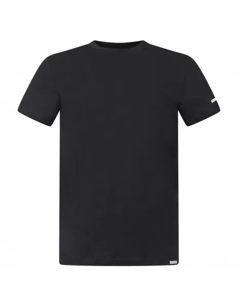 Dsquared2 - T-shirt nera manica corta con stampa logo per uomo | d9m204230 nero