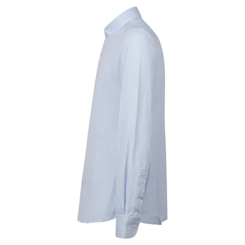 Pal Zileri - Camicia celeste in tessuto tecnico con lavorazione per uomo |