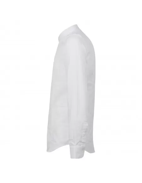 Lavorazione Sartoriale - Camicia bianca custom fit con lavorazione per uomo |