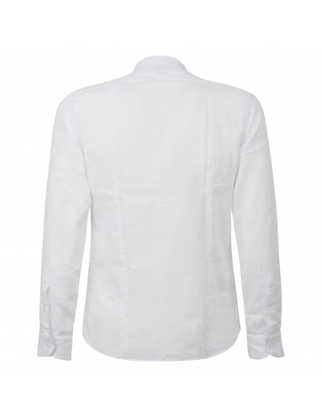 Lavorazione Sartoriale - Camicia bianca custom fit con lavorazione per uomo |
