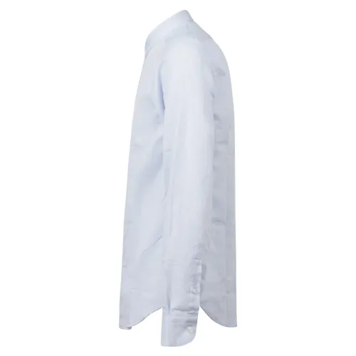Lavorazione Sartoriale - Camicia celeste coreana slim fit con lavorazione per