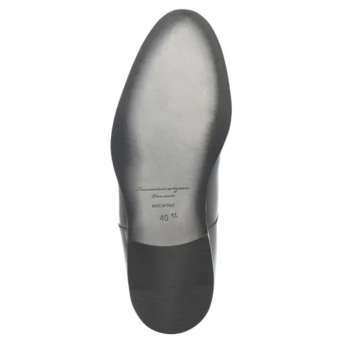 Calzoleria Marini - Scarpa derby nera spazzolata rialzo interno 5cm per uomo |