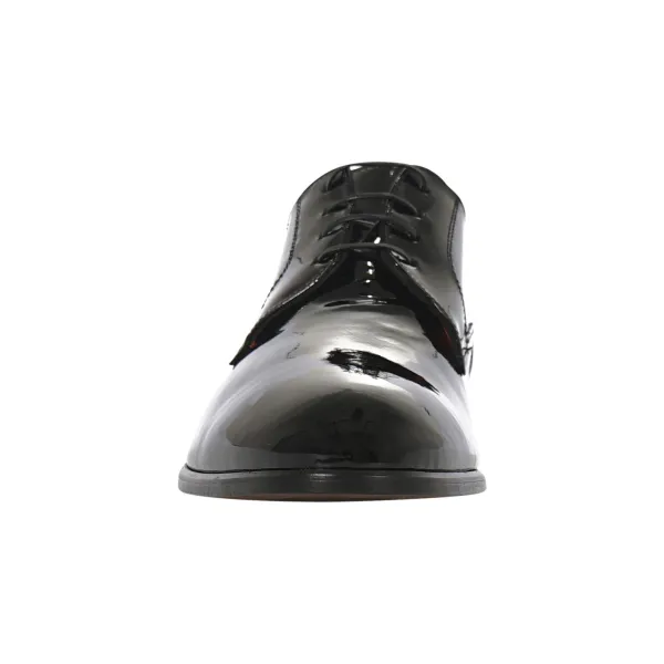 Calzoleria Marini - Scarpa derby nera vernice per uomo | 05 mb 043 vernice nero 2