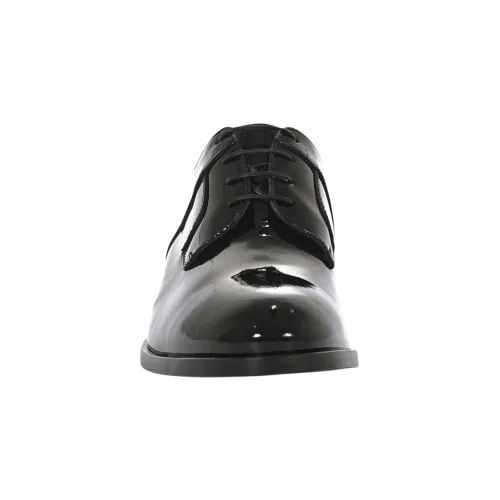 Calzoleria Marini - Scarpa derby nero vernice rialzo interno 5cm per uomo |