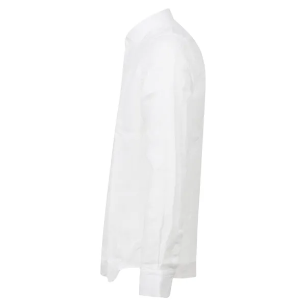 Lavorazione Sartoriale - Camicia bianca in lino custom fit per uomo | ostuni 2