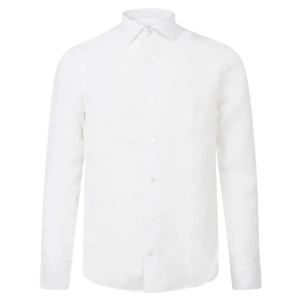 Lavorazione Sartoriale - Camicia bianca in lino custom fit per uomo | ostuni