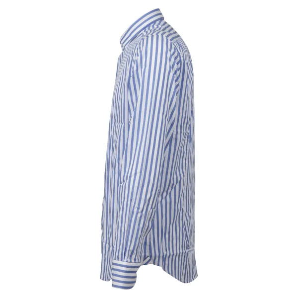 Lavorazione Sartoriale - Camicia bianca a righe custom fit per uomo | regal 148 2