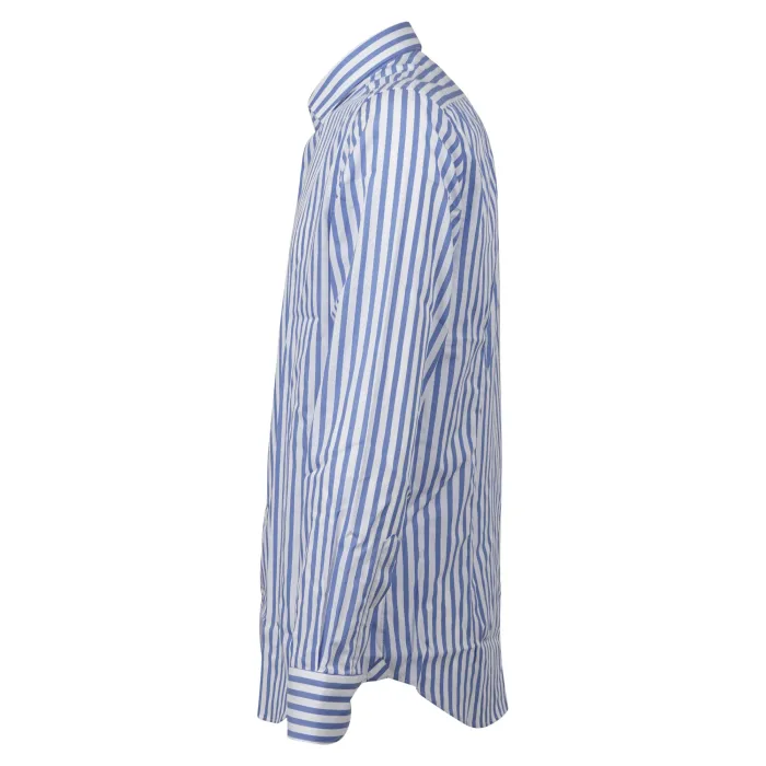 Lavorazione Sartoriale - Camicia bianca a righe custom fit per uomo | regal 148
