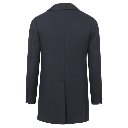 Luca Bertelli - Cappotto blu in lana per uomo | g81324 navy