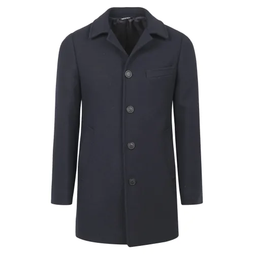 Luca Bertelli - Cappotto blu in lana per uomo | g81324 navy