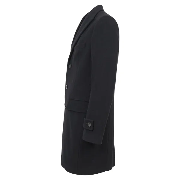 Officina36 - Cappotto nero monopetto in lana per uomo | 0492508513 nero 2