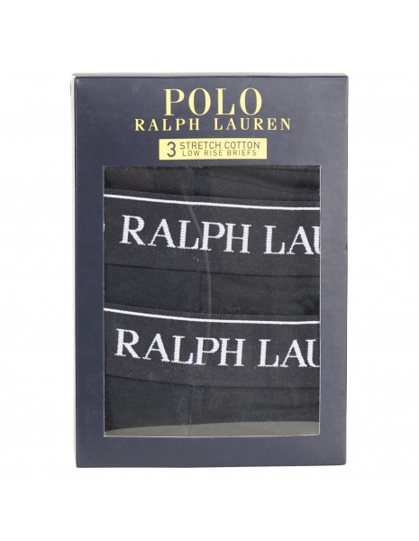 Polo Ralph Lauren - Set slip nero da 3 pezzi con banda logata per uomo |