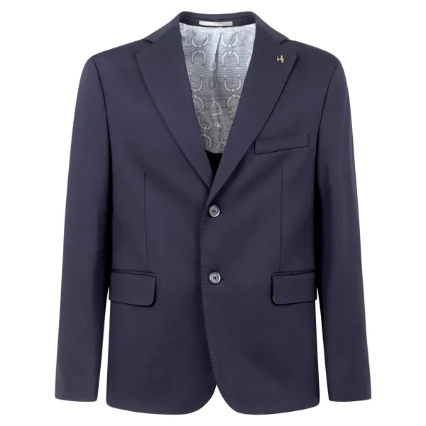 Havana & Co - Giacca blu monopetto in jersey dr4 per uomo | h2449d4j t9347e 50