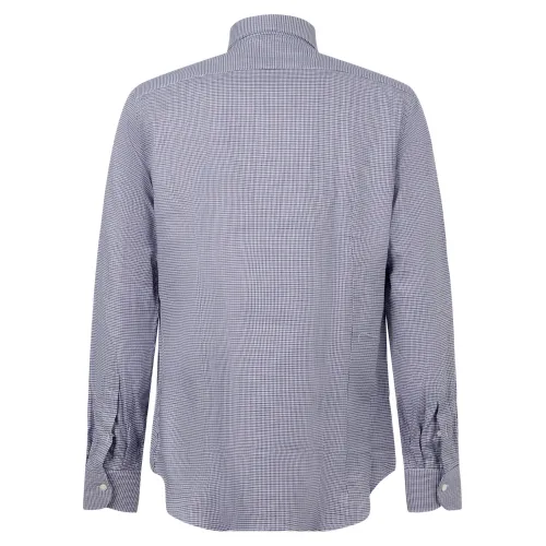 Lavorazione Sartoriale - Camicia multicolor a fantasia pied de poule custom fit