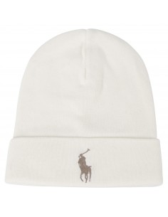 Cappello bianco in cotone con logo ricamto sul fronte