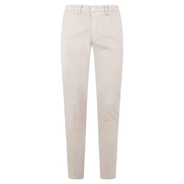 Luca Bertelli - Pantalone beige tasca a filo slim fit per uomo | p1700 skin