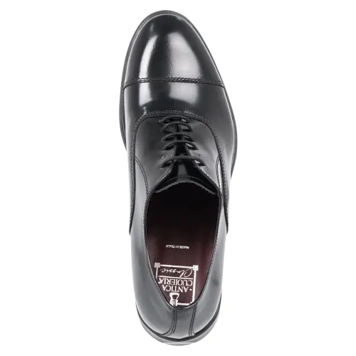 Antica Cuoieria - Stringata derby pelle nera per uomo | 22545-l-s67