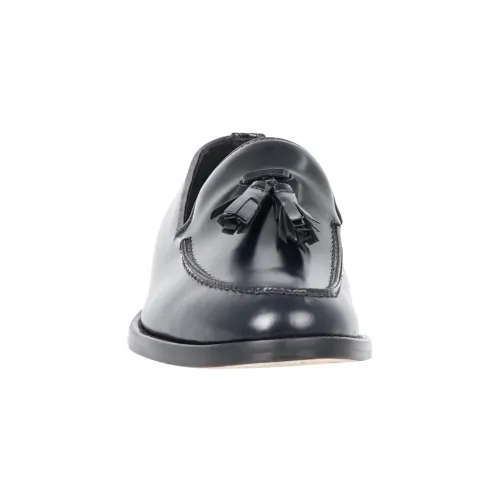 Antica Cuoieria - Mocassino pelle blu con nappine per uomo | 22676-l-vh6