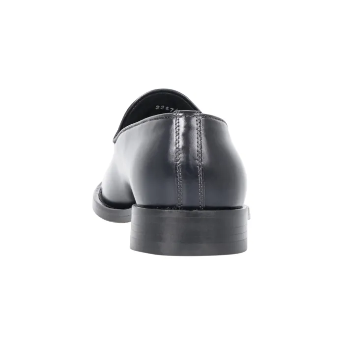 Antica Cuoieria - Mocassino pelle blu con nappine per uomo | 22676-l-vh6