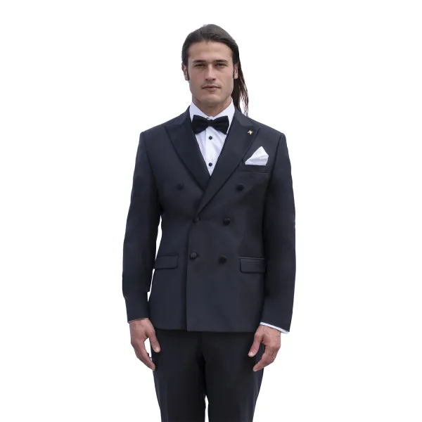 Angelo Toma - Abito smoking rever a lancia per uomo | 