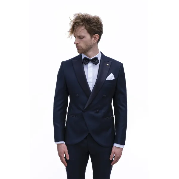 Angelo Toma - Abito smoking con rever a lancia per uomo | 