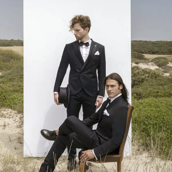 Angelo Toma - Abito smoking con rever sciallato per uomo |  2