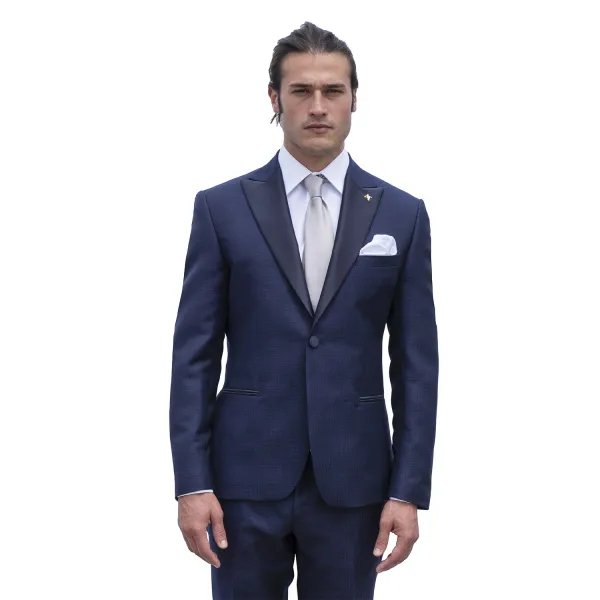 Angelo Toma - Abito smoking con rever a lancia per uomo | 