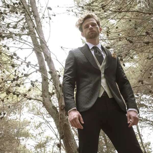 Angelo Toma - Abito Smoking con rever a lancia per uomo |  2