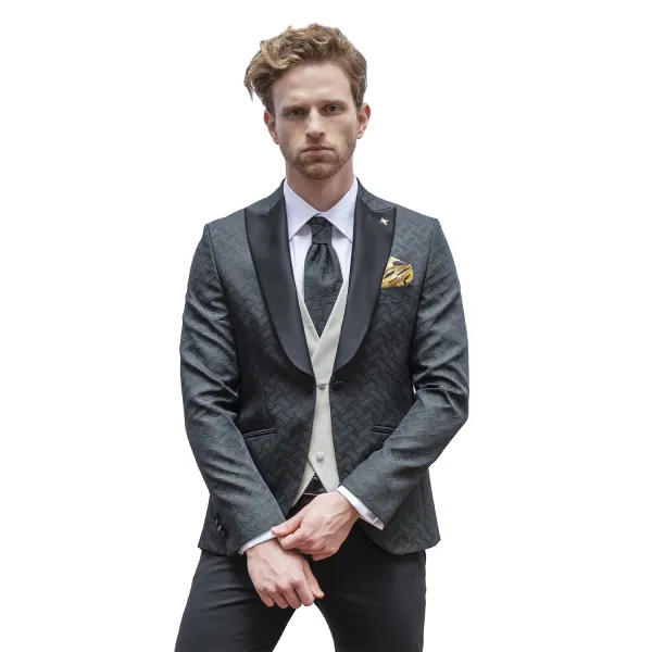 Angelo Toma - Abito Smoking con rever a lancia per uomo | 