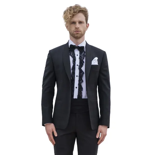 Abito Cerimonia Uomo Smoking Scarpe Per Il 18esimo Smoking Cerimonia Uomo 2025 Ottavio Nuccio Gala - Foto 4