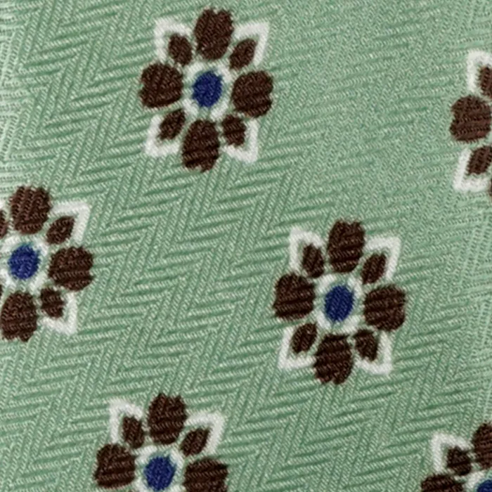 Altea - Cravattino verde con fiori stampati per uomo | 2319019 02 isonzo