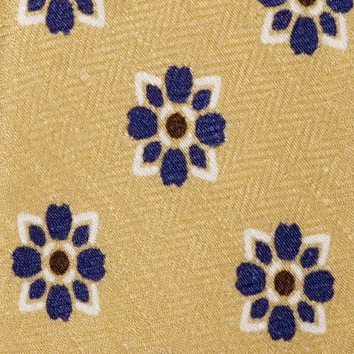 Altea - Cravattino giallo con fiori stampati per uomo | 2319019 04 isonzo