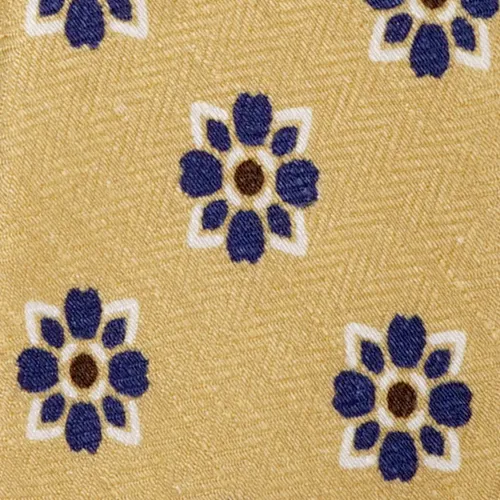 Altea - Cravattino giallo con fiori stampati per uomo | 2319019 04 isonzo