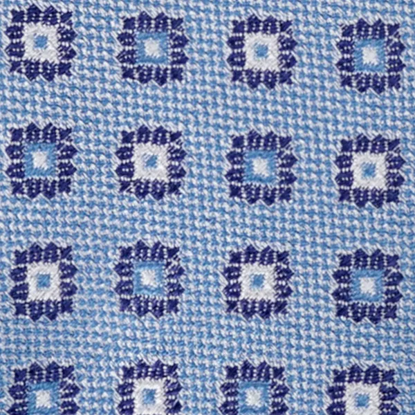 Altea - Cravattino celeste con fiori ricamati per uomo | 2311339 02 gange 2