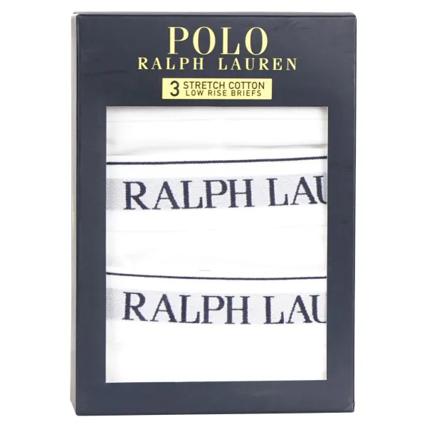 Polo Ralph Lauren - Set slip bianchi da 3 pezzi con elastico per uomo |
