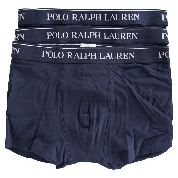 Polo Ralph Lauren - Set boxer blu da 3 pezzi con elastico per uomo |