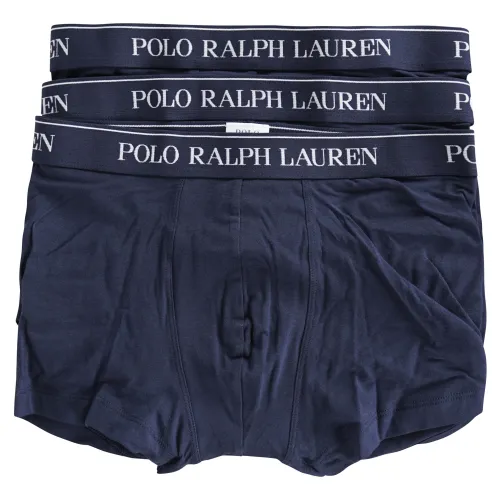 Polo Ralph Lauren - Set boxer blu da 3 pezzi con elastico per uomo |