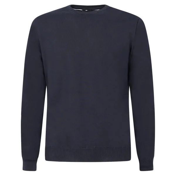 +39 Masq - Maglione girocollo blu in cotone per uomo | masq1000-14-00 650blu