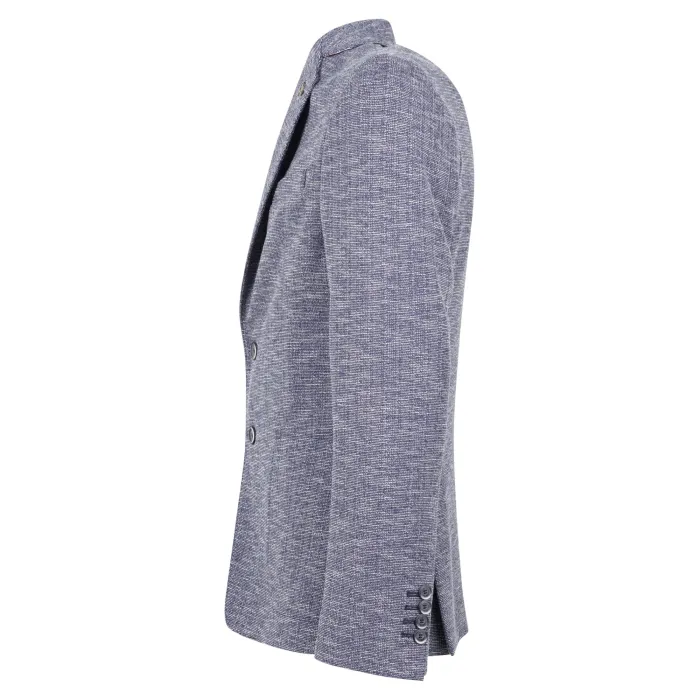 Havana & Co - Giacca blu a fantasia in jersey di cotone per uomo | h2396j