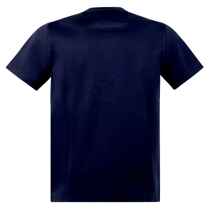 Pal Zileri - T-shirt blu in morbido cotone mercerizzato per uomo | w3mjg200
