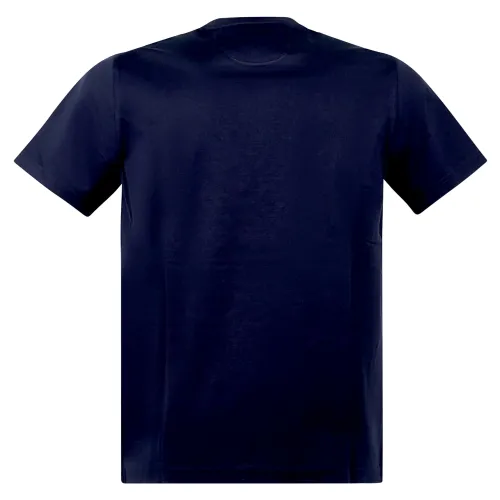 Pal Zileri - T-shirt blu in morbido cotone mercerizzato per uomo | w3mjg200