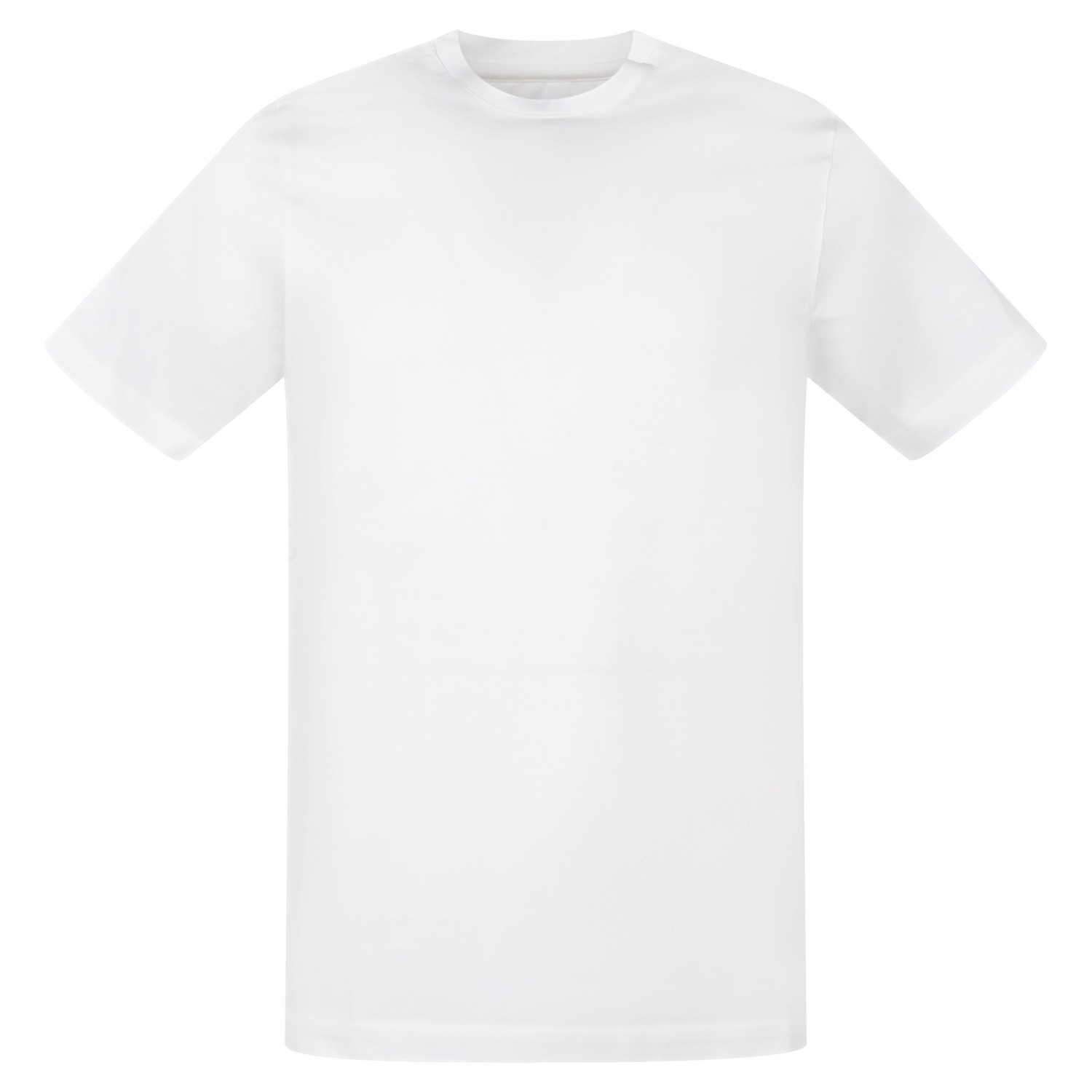 T-shirt bianca in morbido cotone mercerizzato per uomo