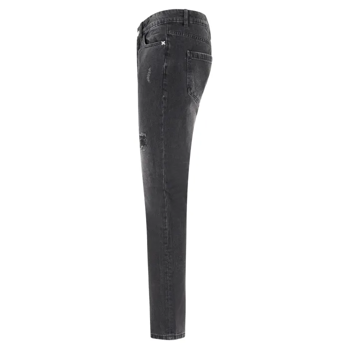 Richmond X - Jeans nero 5 tasche slim con rotture per uomo | ump23182jet8 nero