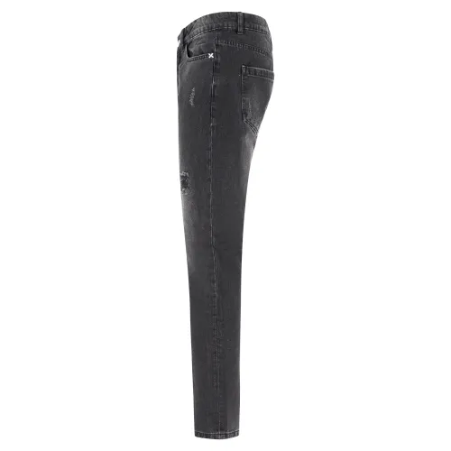 Richmond X - Jeans nero 5 tasche slim con rotture per uomo | ump23182jet8 nero