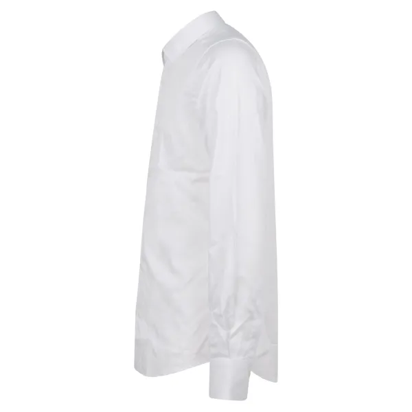 Lavorazione Sartoriale - Camicia bianca custom fit per uomo | saten 200/w001 2